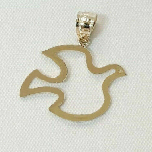 14K Yellow Gold Dove, Holy Spirit Dove Pendant