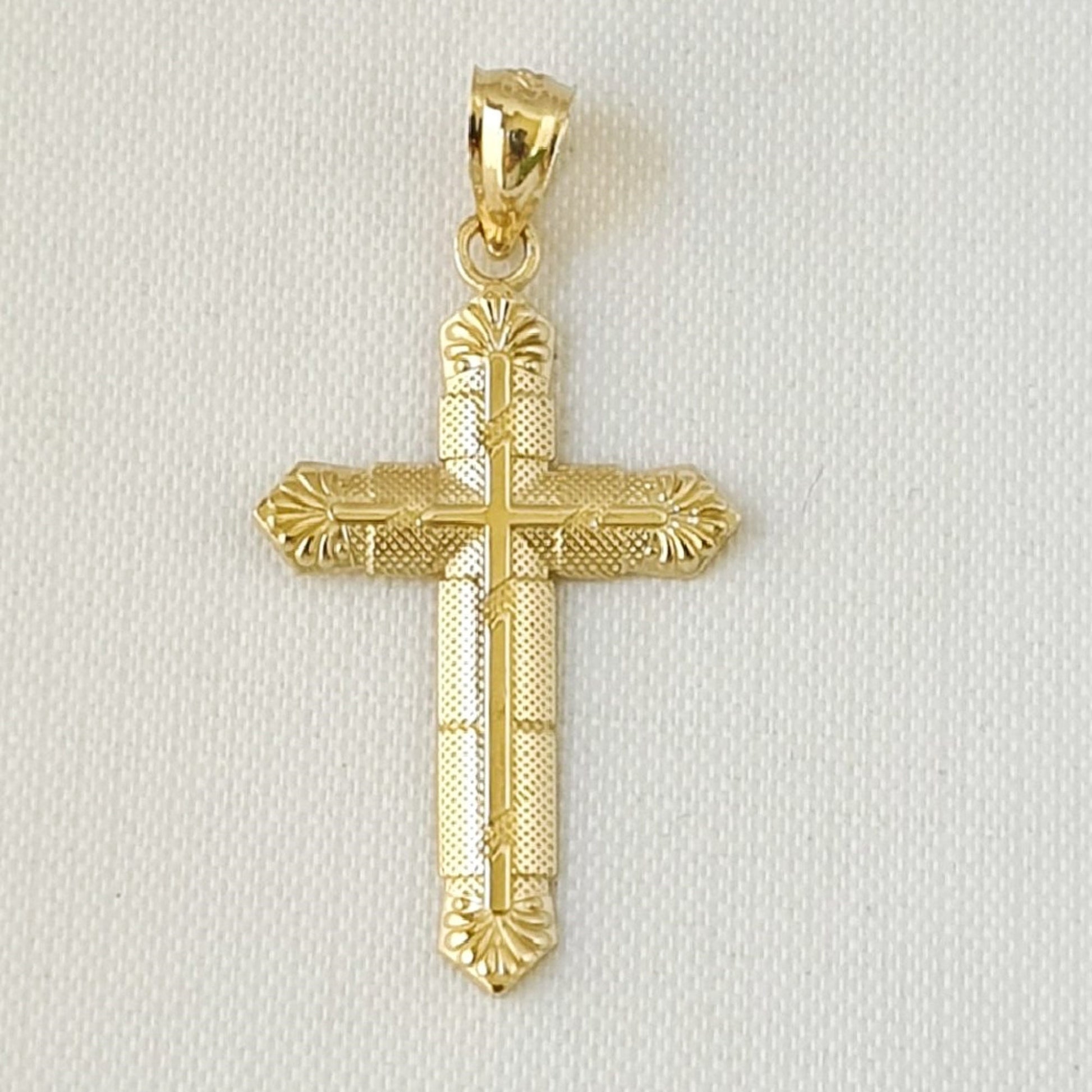 14K Yellow Gold Cross Pendant