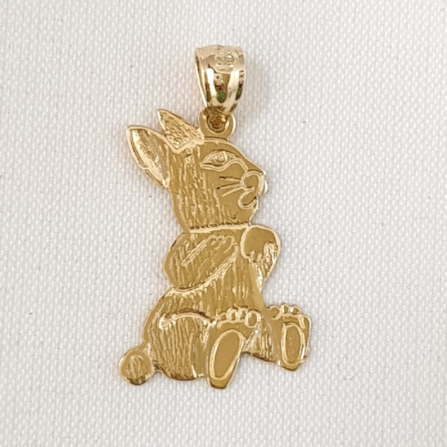 14K Yellow Gold Rabbit Pendant