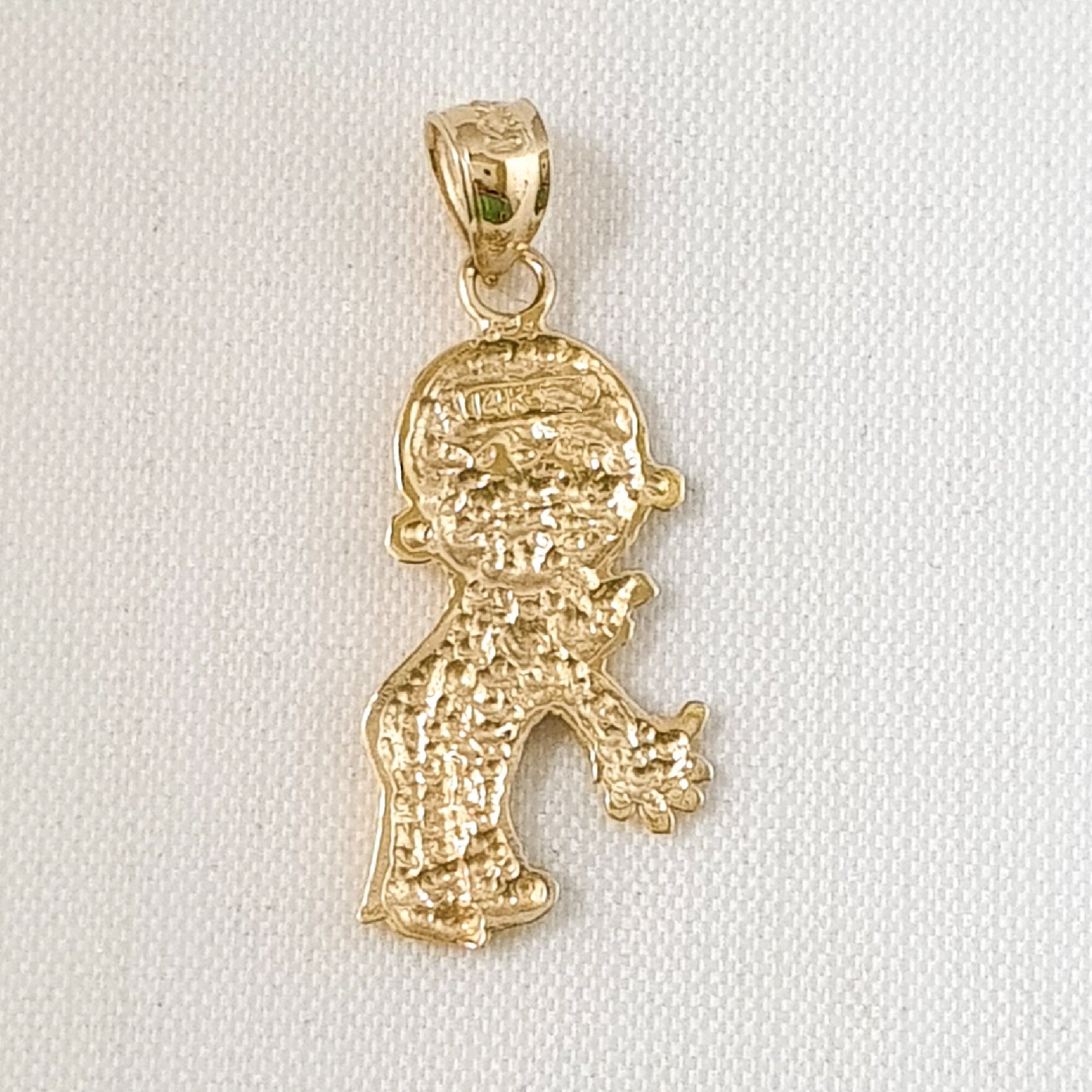 14K Yellow Gold Boy Pendant