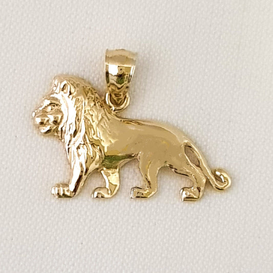 14K Yellow Gold Lion Pendant
