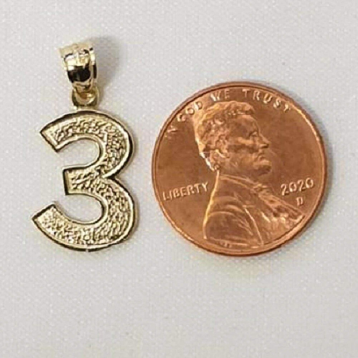 0 to 52 Any One 14K Yellow Gold Number Pendant