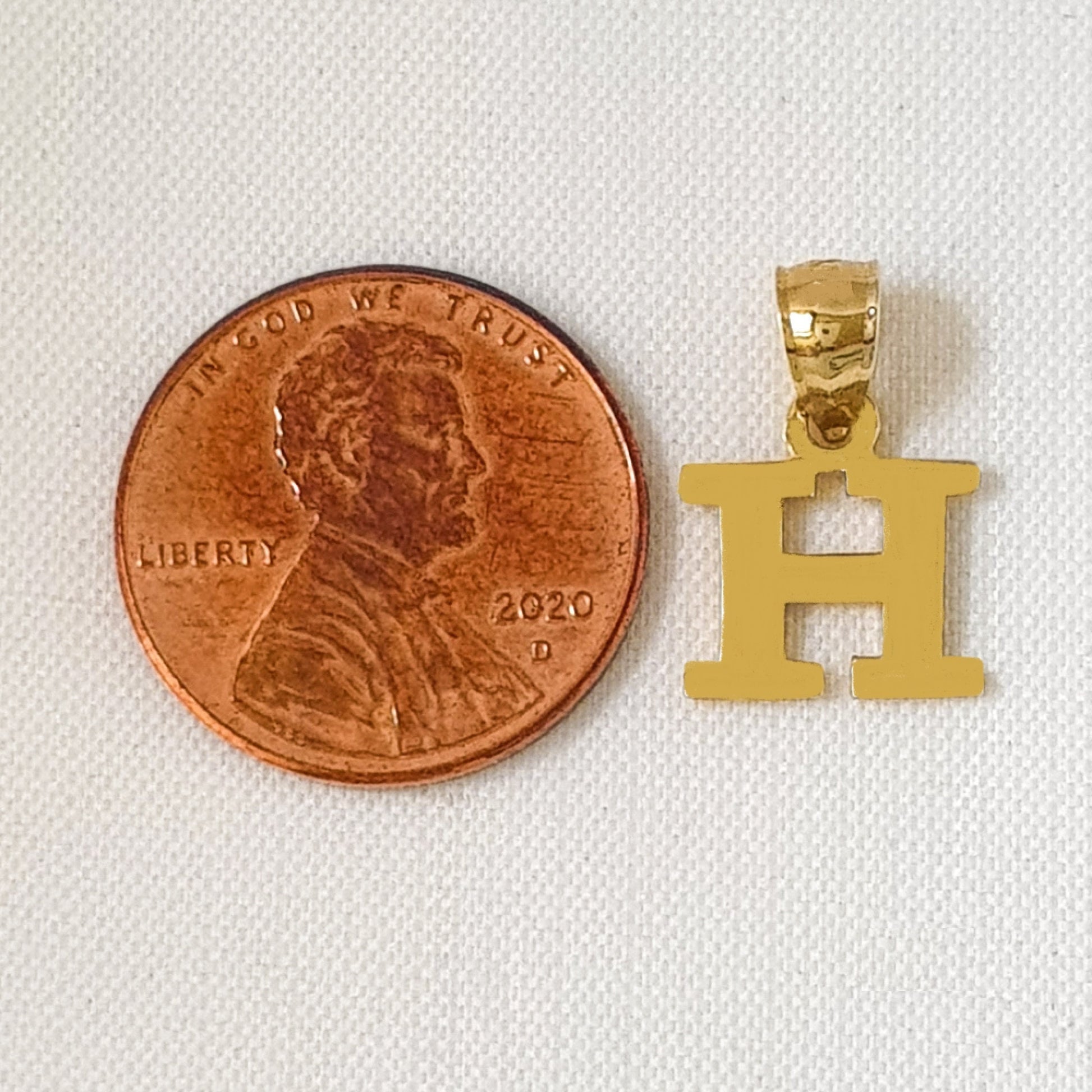 A to Z Any Any One 14K Yellow Gold Letter Pendant Charm