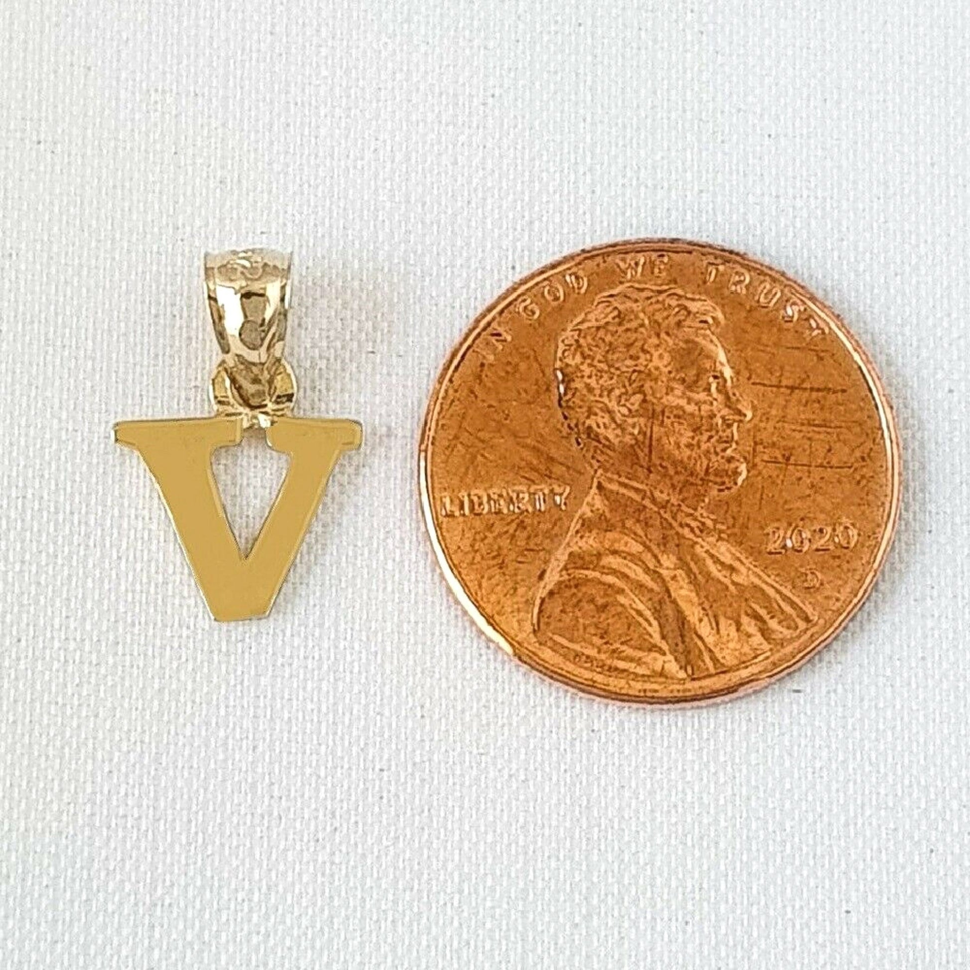 A to Z Any Any One 14K Yellow Gold Letter Pendant Charm
