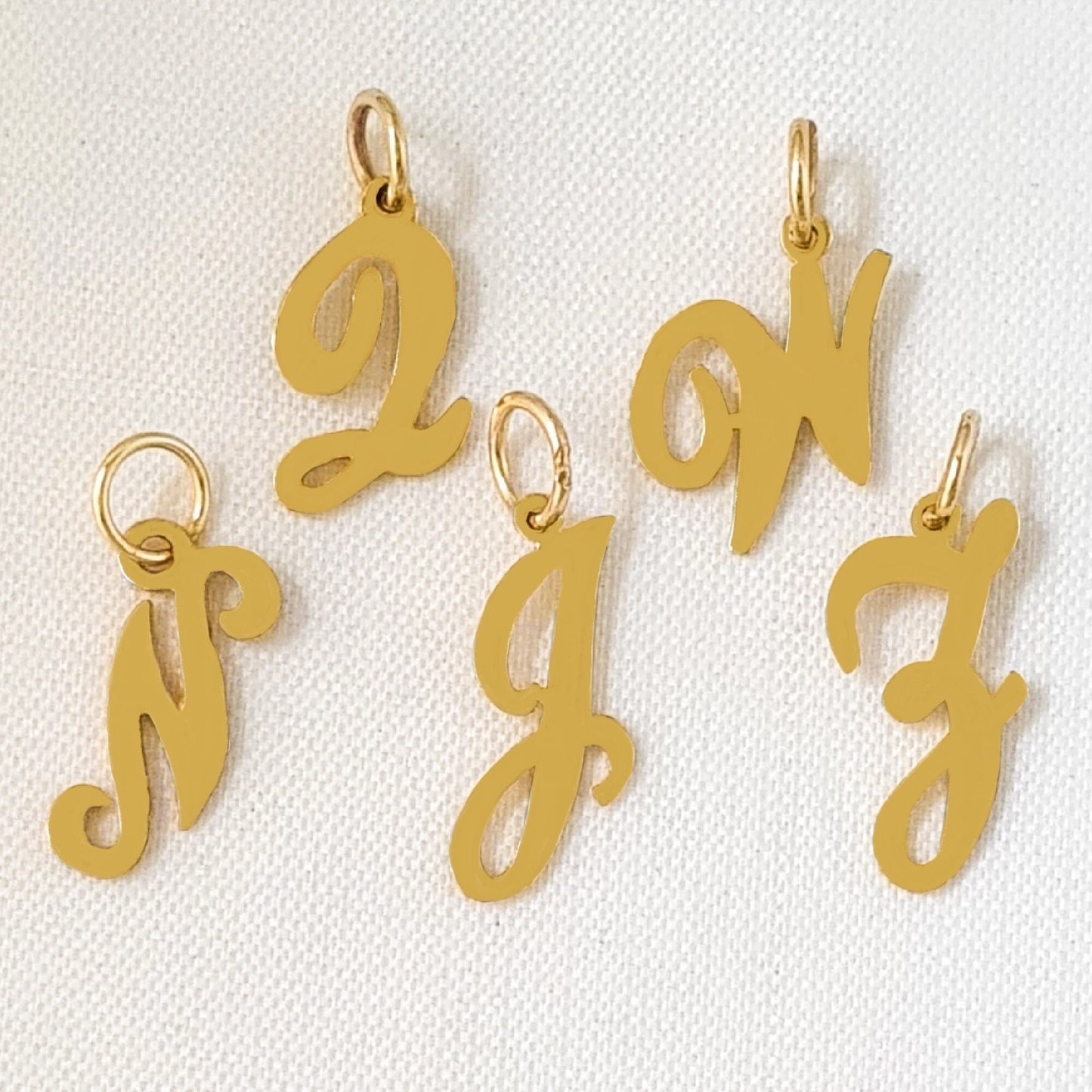 A to Z Any One 14K Yellow Gold High Polished Letter Pendant Charm