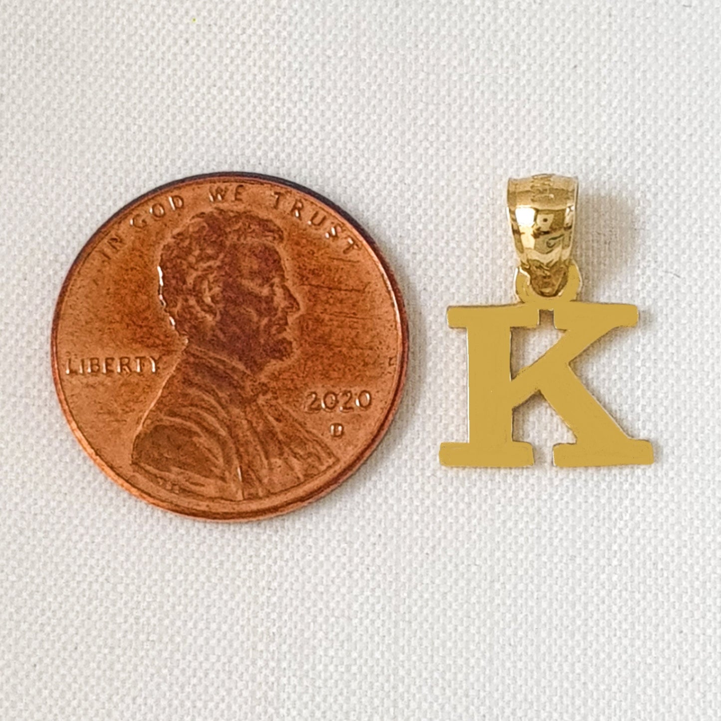 A to Z Any Any One 14K Yellow Gold Letter Pendant Charm