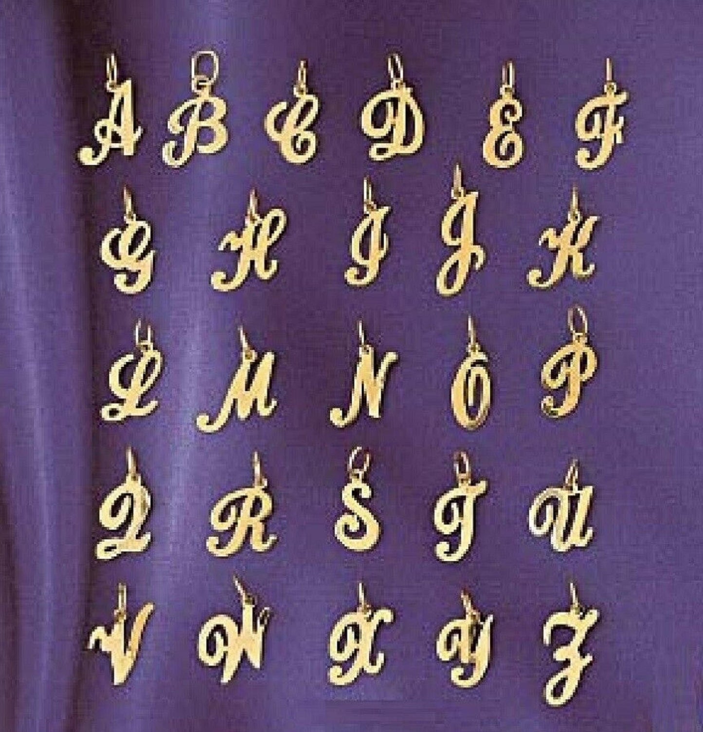 A to Z Any One 14K Yellow Gold High Polished Letter Pendant Charm