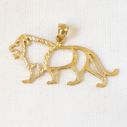 14K Yellow Gold LION Pendant
