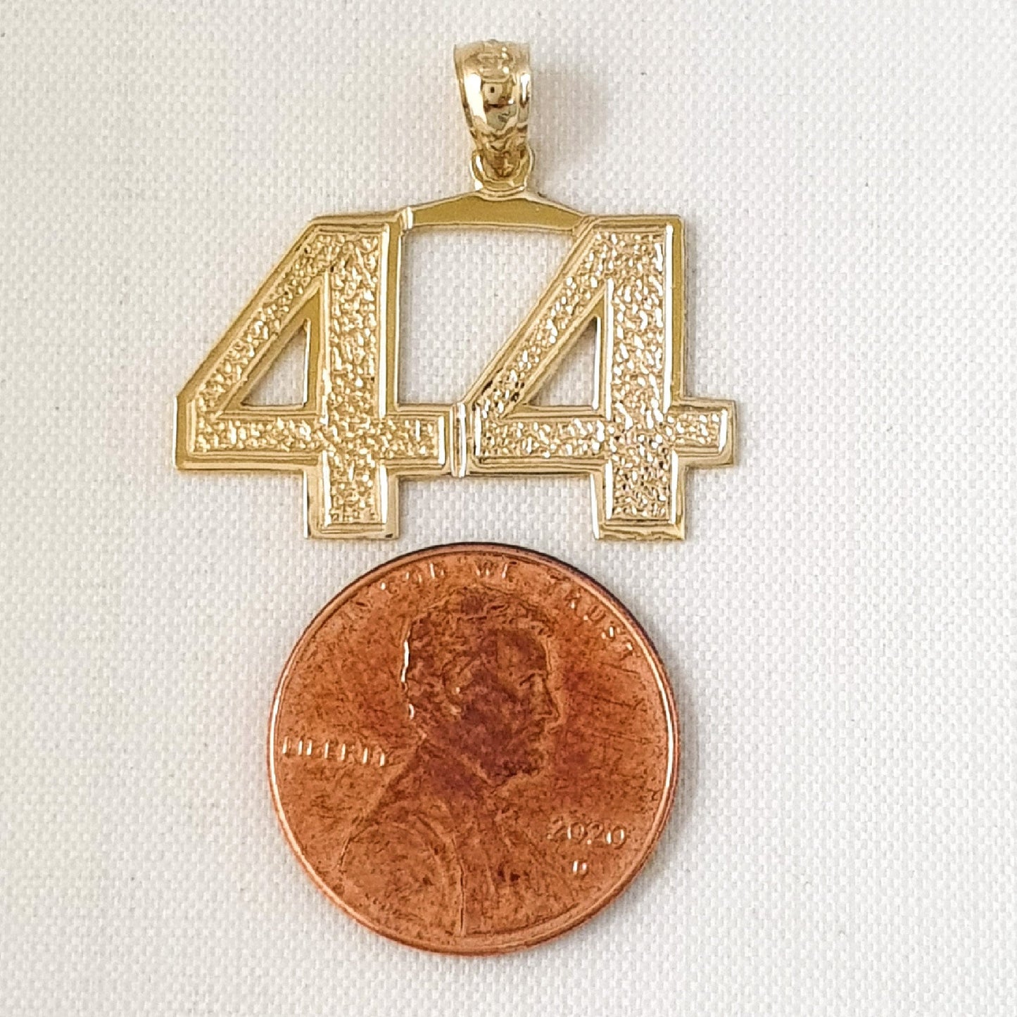 0 to 52 Any One 14K Yellow Gold Number Pendant