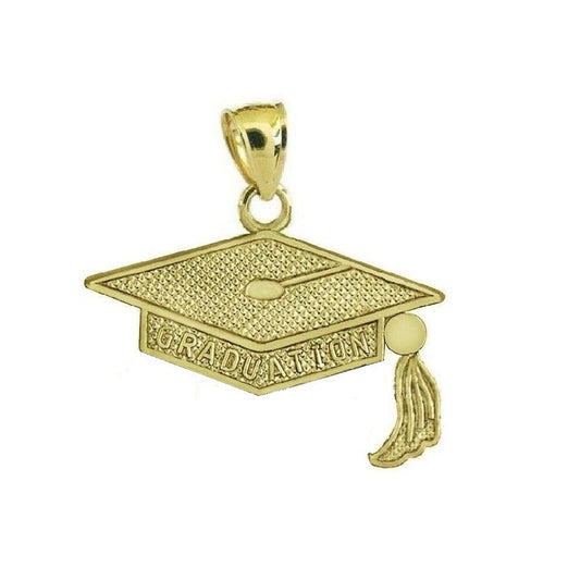 14k Yellow Gold Graduation Cap Charm / Pendant