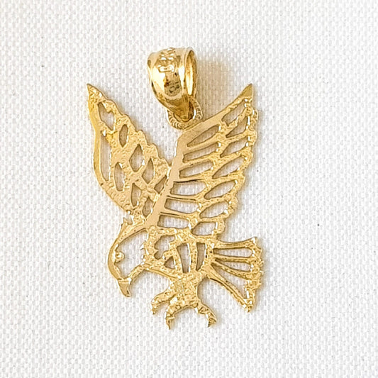 14K Yellow Gold Eagle Pendant