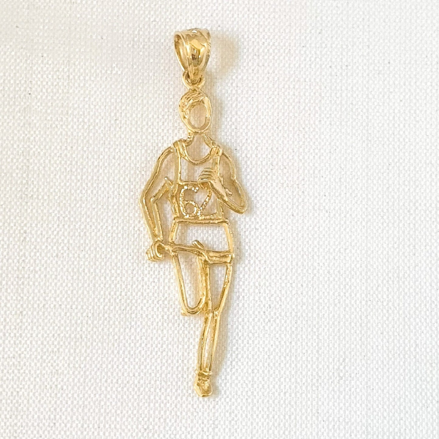 14K Yellow Gold Runner Pendant