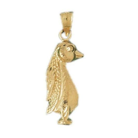 14K Yellow Gold Penguin Pendant