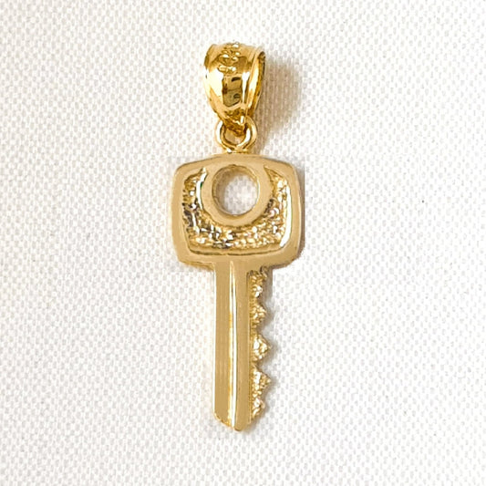 14K Yellow Gold KEY Pendant