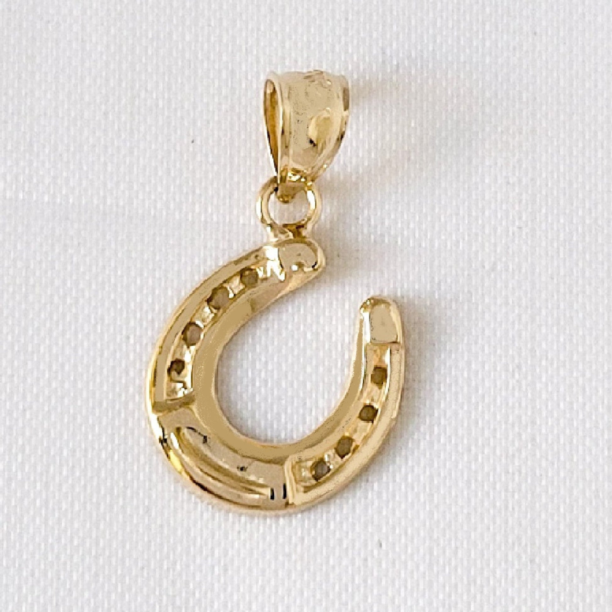 14K Yellow Gold HORSESHOE Pendant