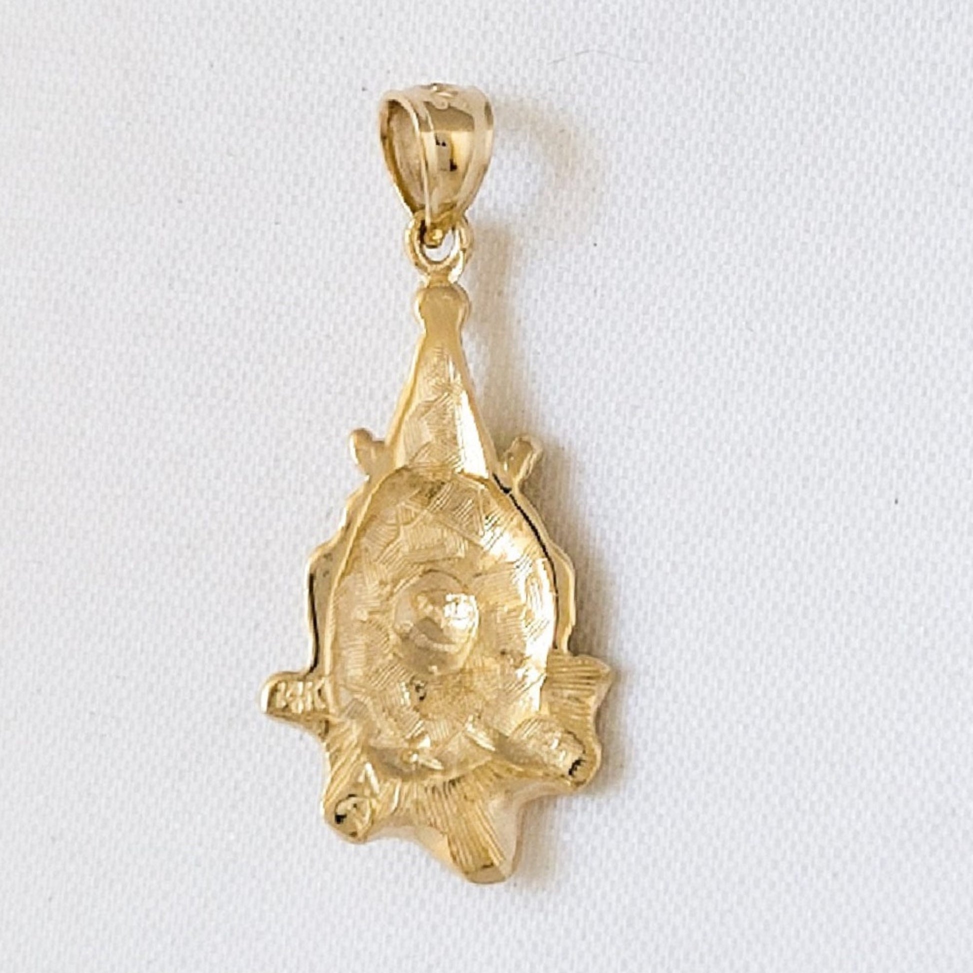 14K Yellow Gold Clown Pendant
