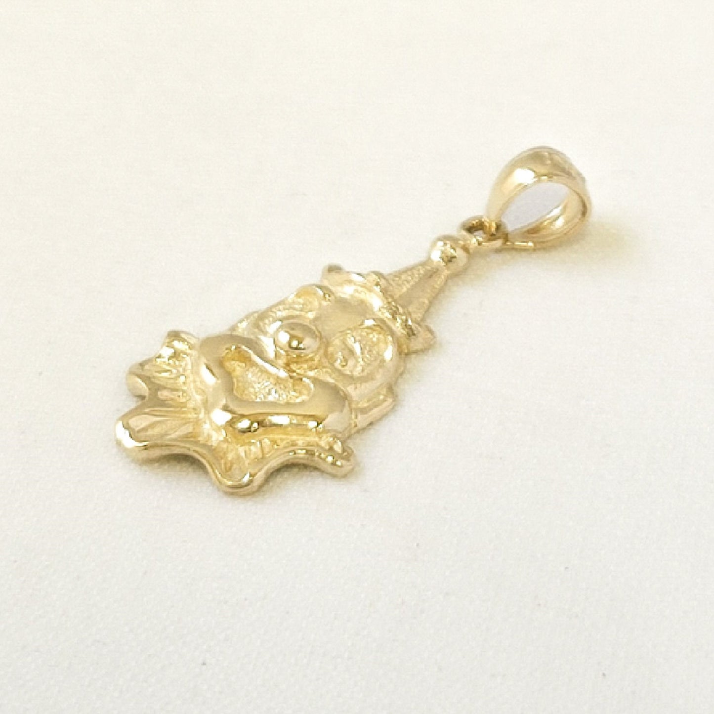 14K Yellow Gold Clown Pendant