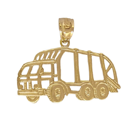 14K Yellow Gold DUMP TRUCK Pendant