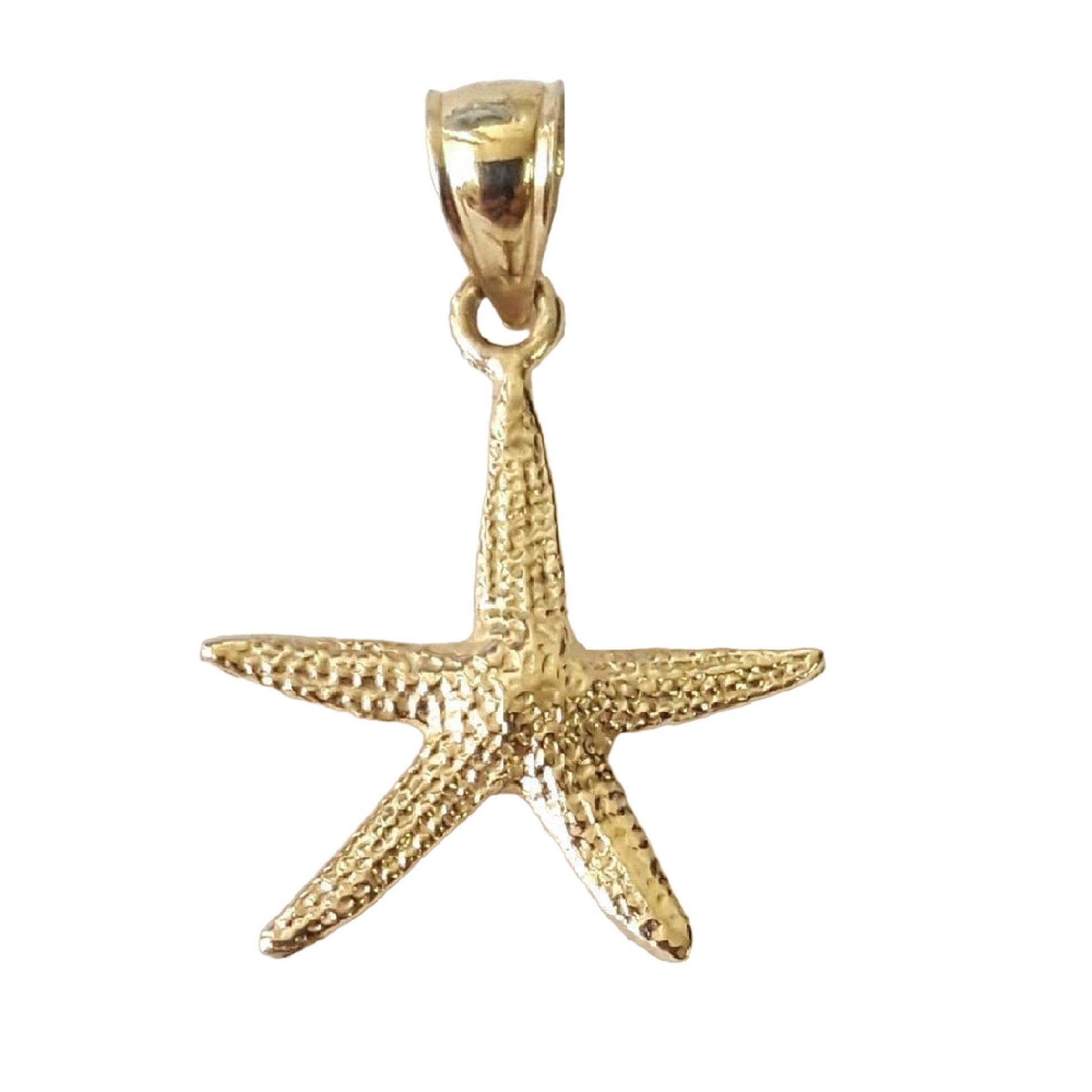 14K Yellow Gold Starfish Pendant