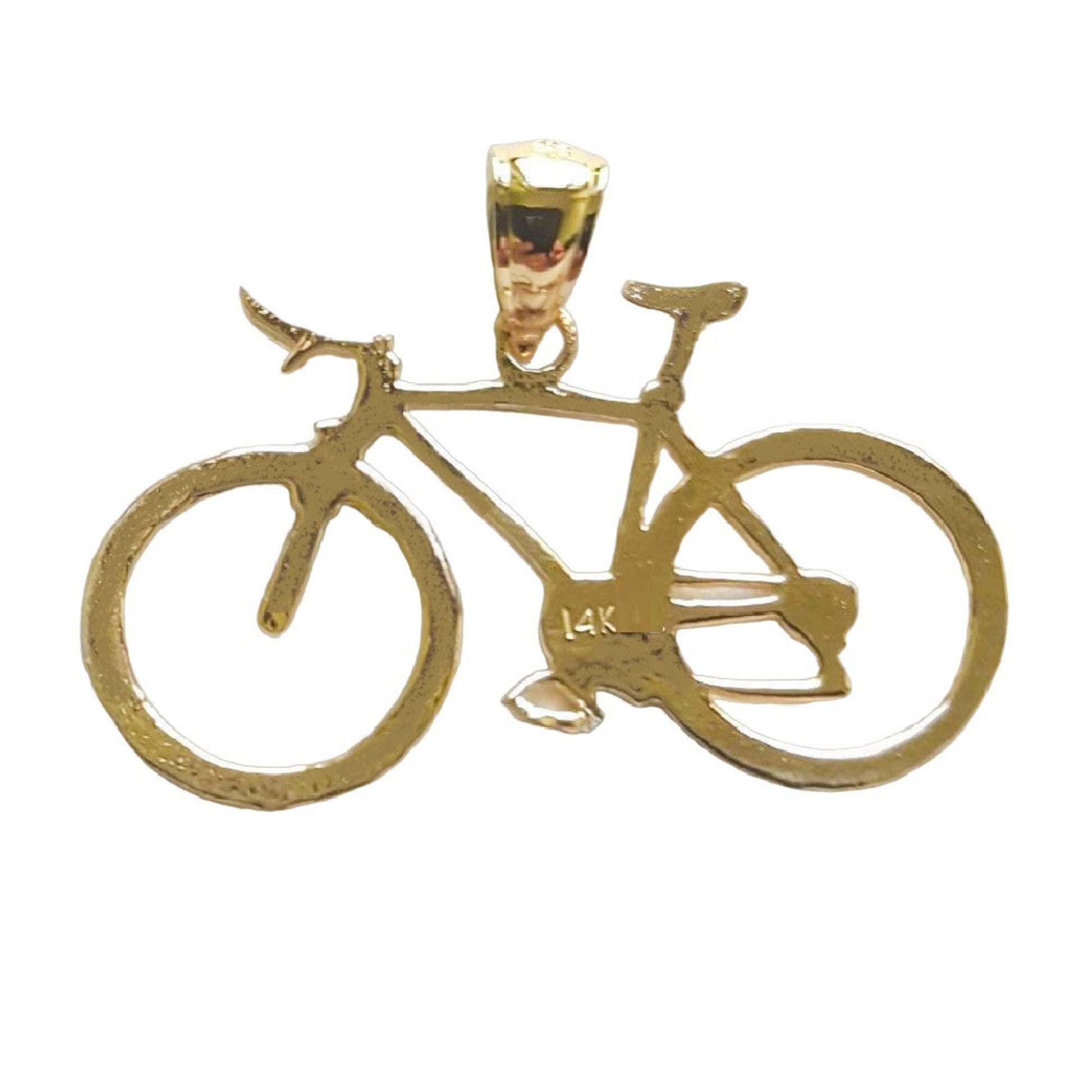 14K Yellow Gold BICYCLE Pendant
