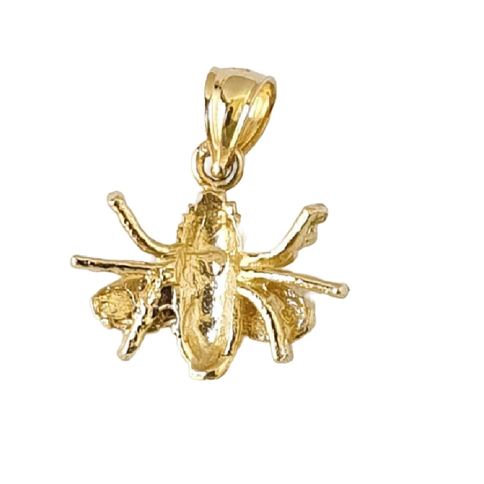 14K Yellow Gold Bee Pendant