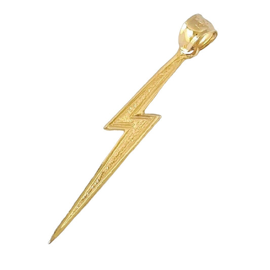 14K Yellow Gold LIGHTNING BOLT Pendant
