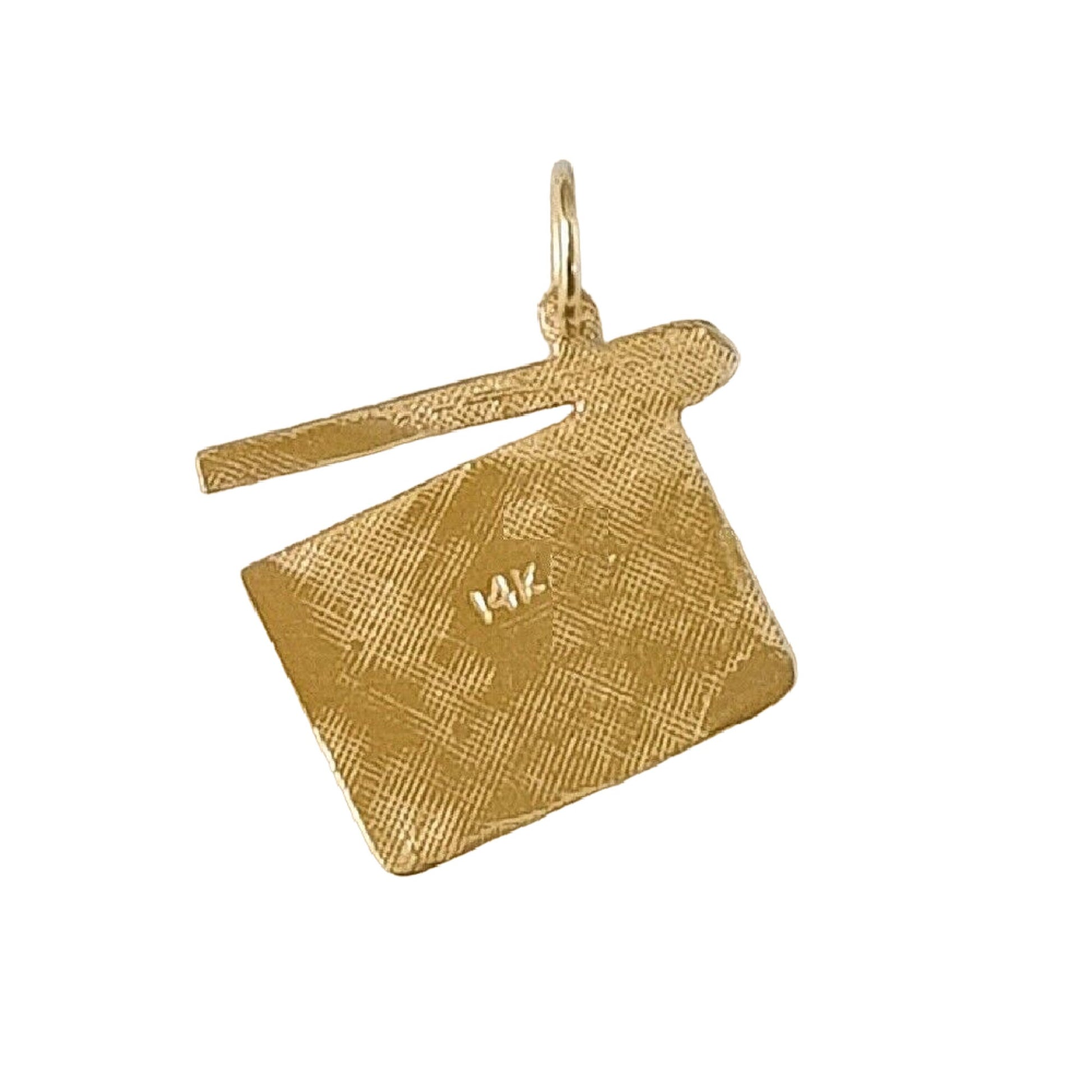 14K Yellow Gold Directors Action Movie Clap Board Pendant