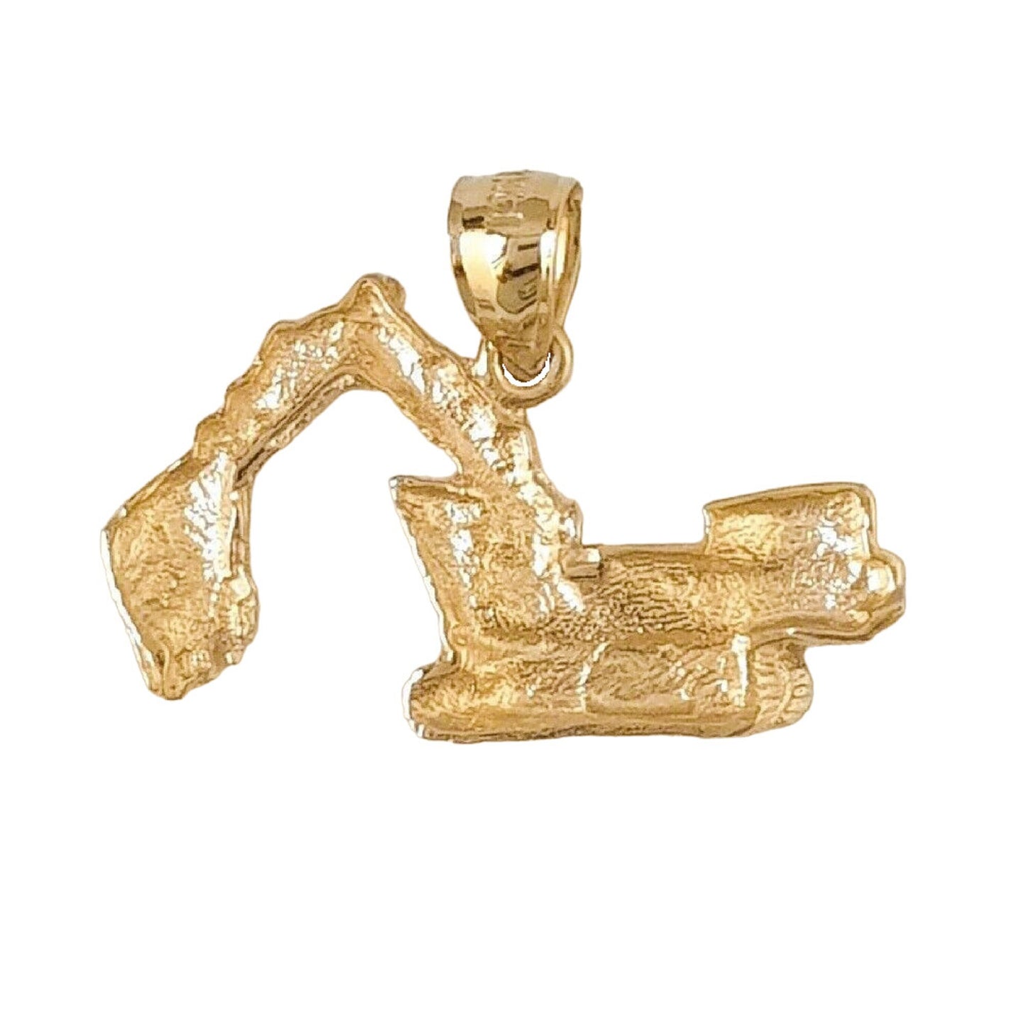 14K Yellow Gold EXCAVATOR, BULLDOZER Pendant