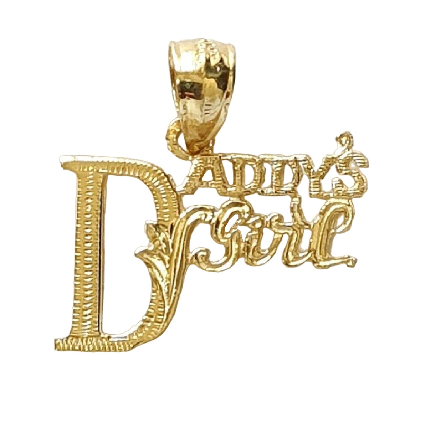 14K Yellow Gold Daddys Girl Pendant
