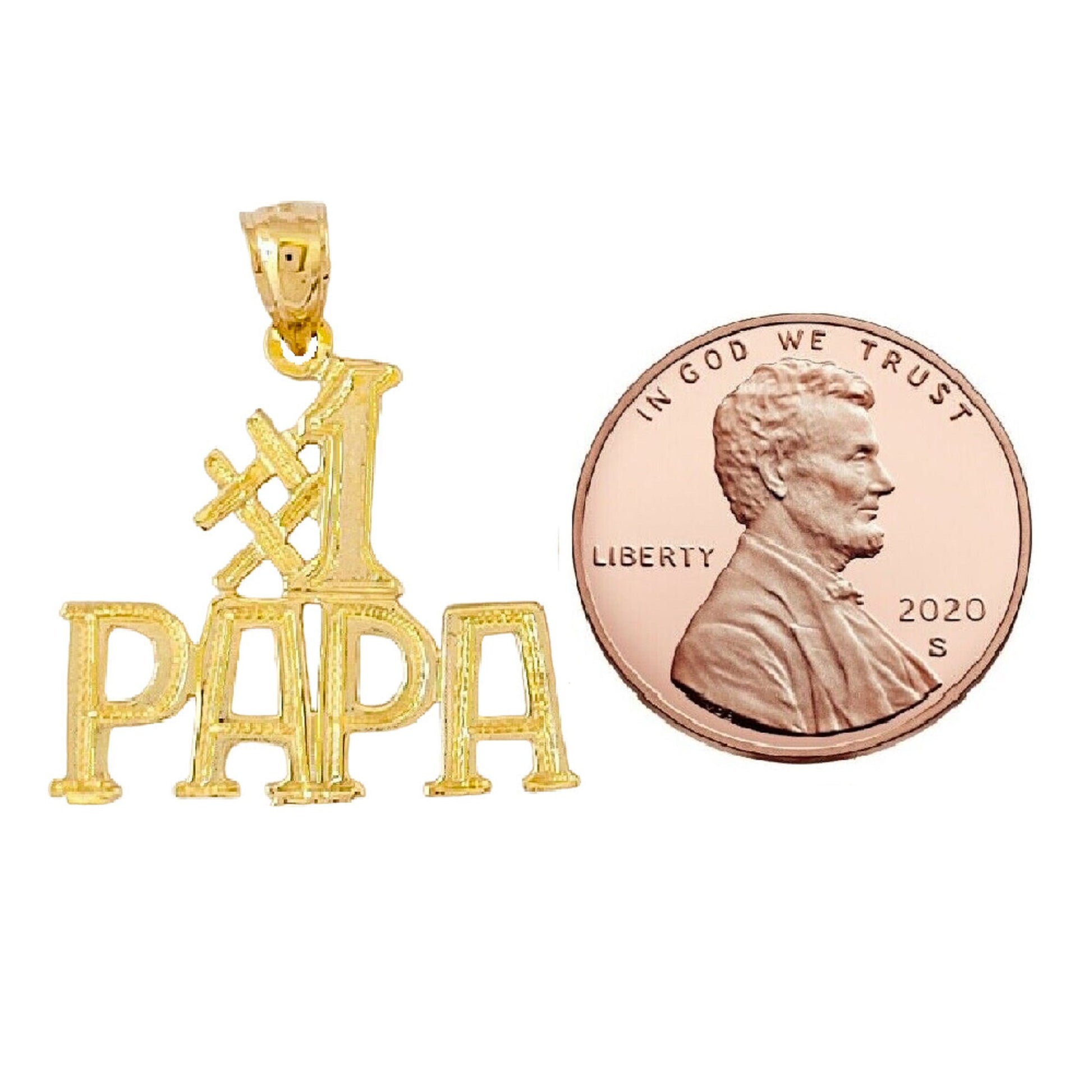 14K Yellow Gold #1 PAPA Pendant