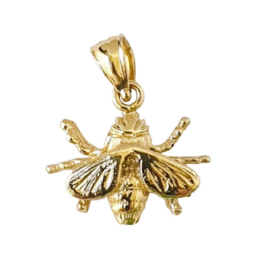 14K Yellow Gold Bee Pendant