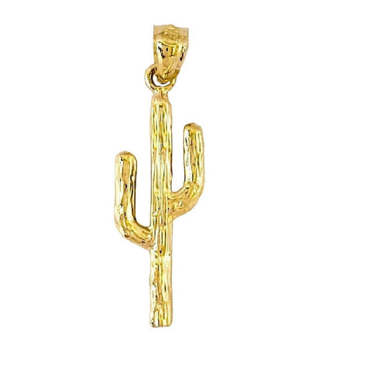 14K Yellow Gold CACTUS Pendant