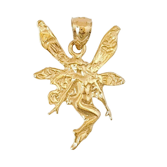 14K Yellow Gold FAIRY Pendant