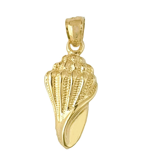 14K Yellow Gold Conch Shell Pendant