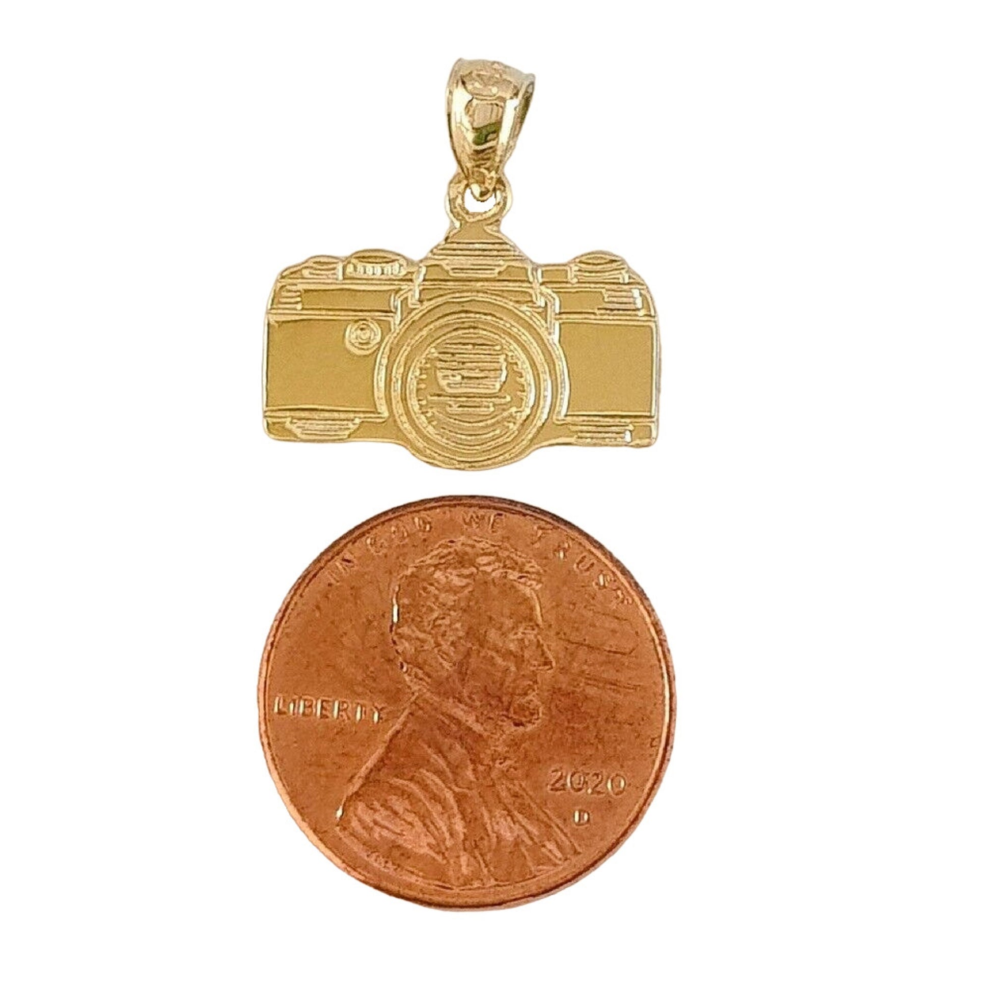 14K Yellow Gold Camera Pendant