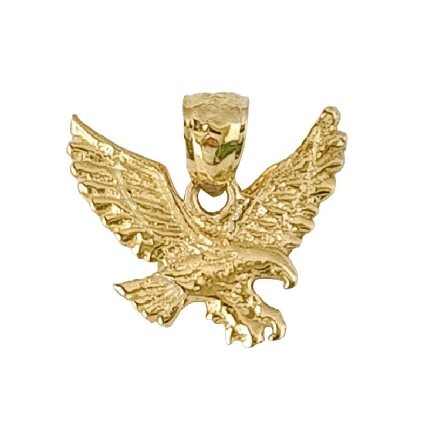 14K Yellow Gold Eagle Charm Pendant
