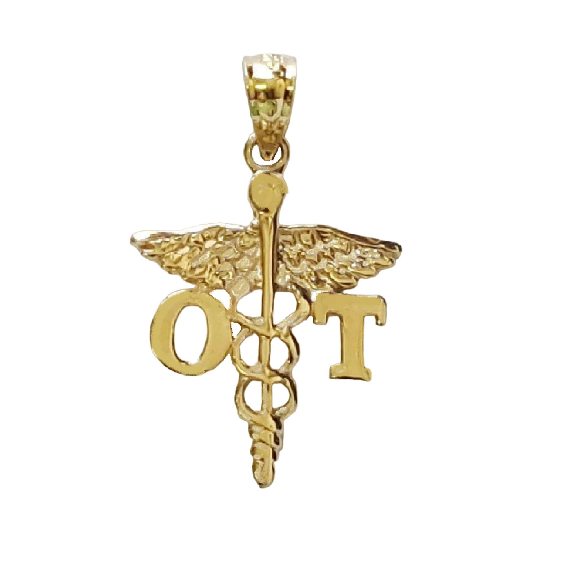 14K Yellow Gold OT (Occupational Therapy) Medical Pendant