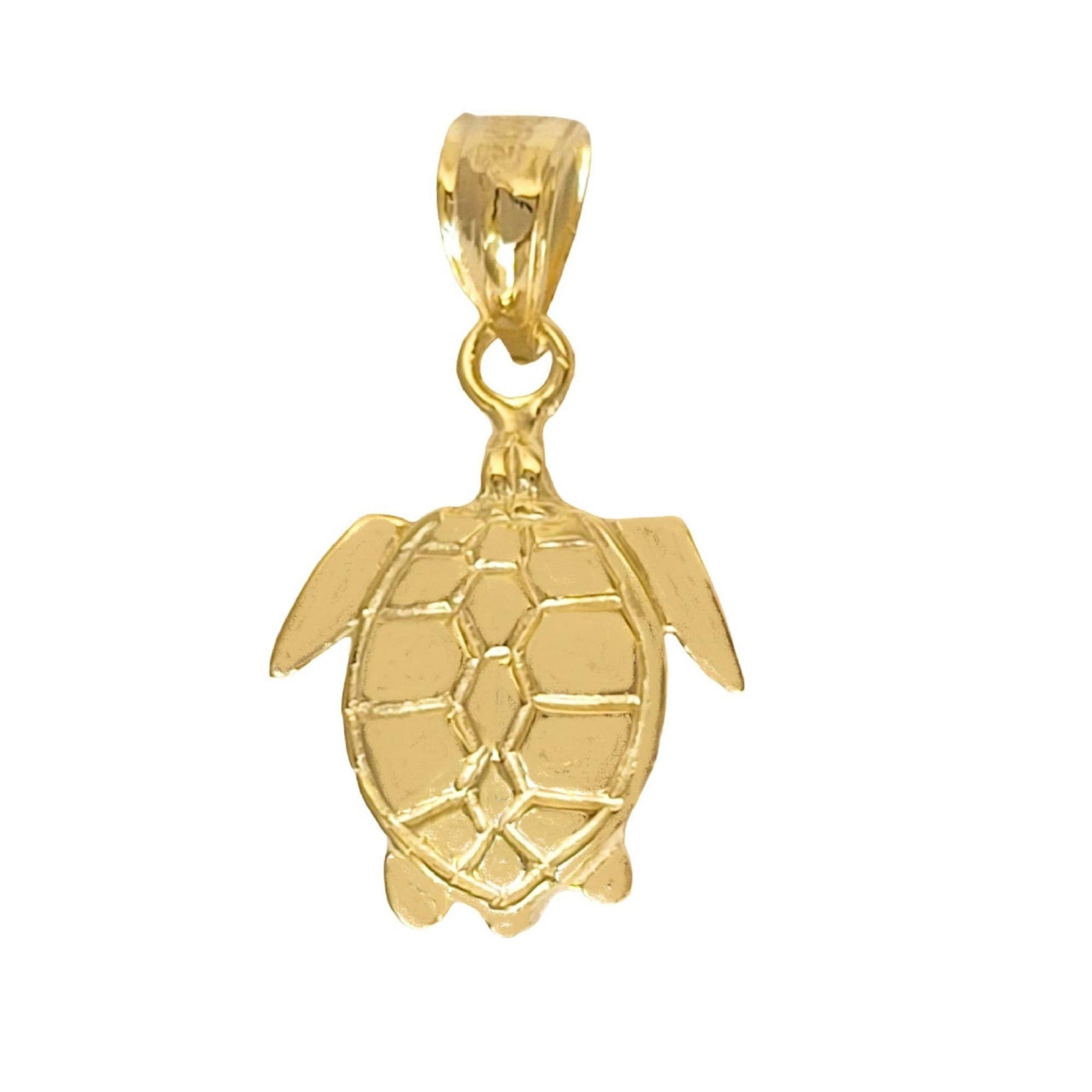 14K Yellow Gold Turtle Pendant