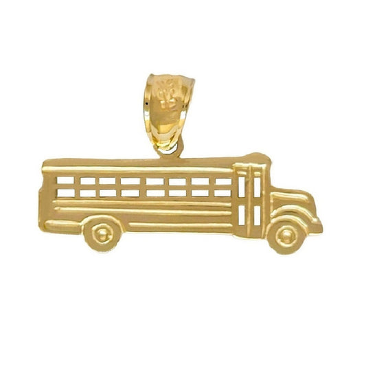 14K Yellow Gold SCHOOL BUS Pendant