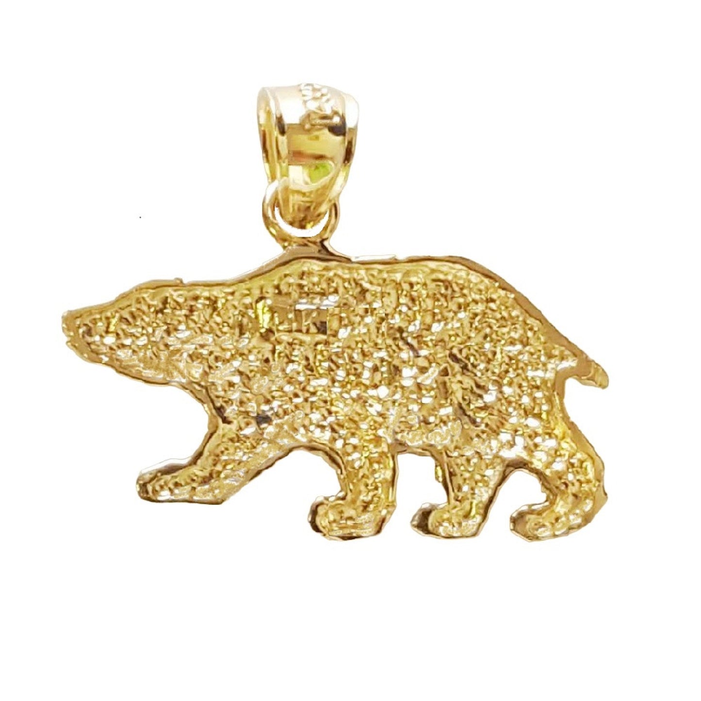 14K Yellow Gold Bear Pendant