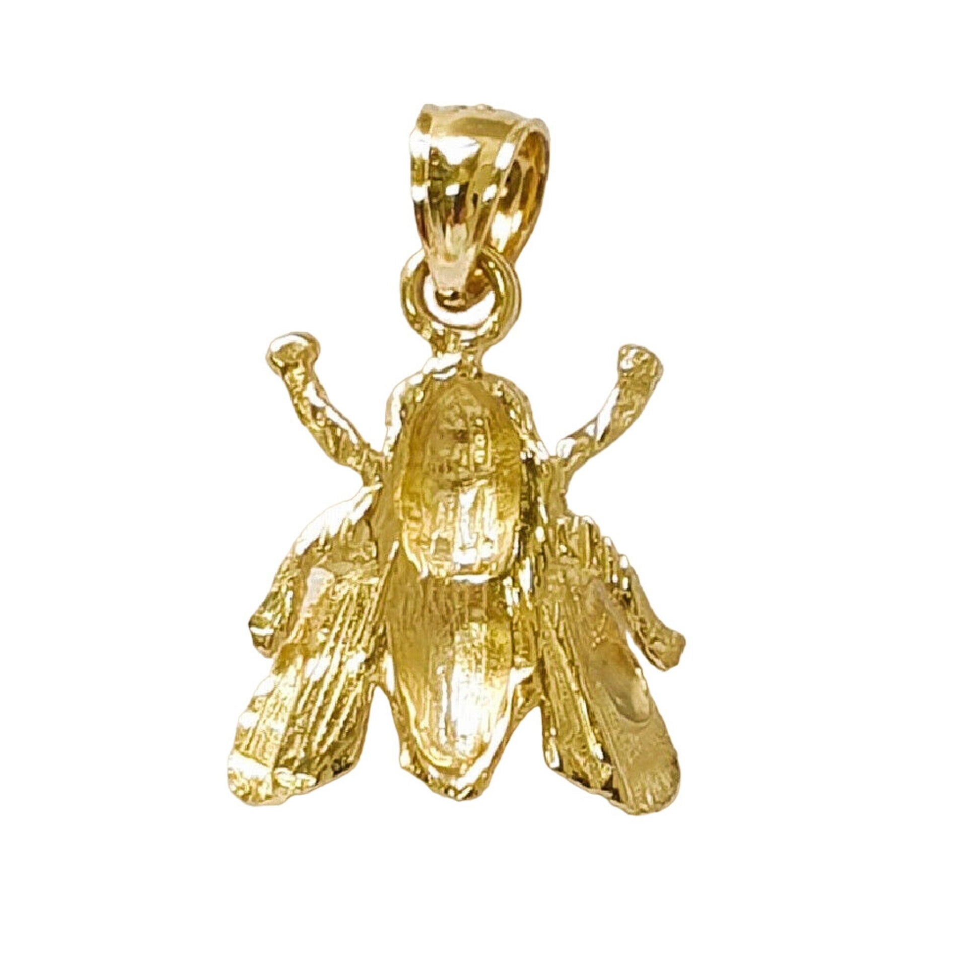 14K Yellow Gold Bee Pendant
