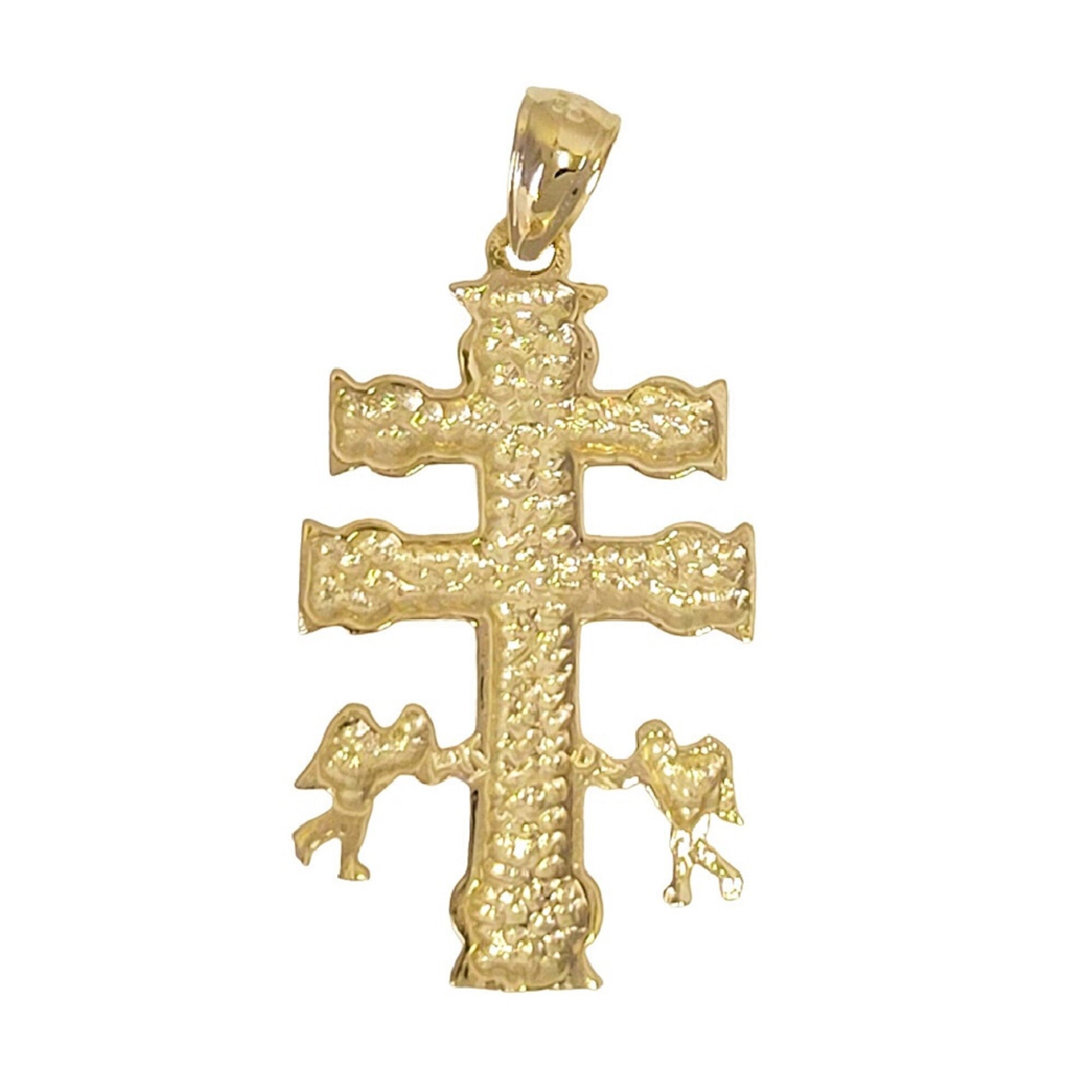 14K Yellow Gold Caravaca Cross Pendant