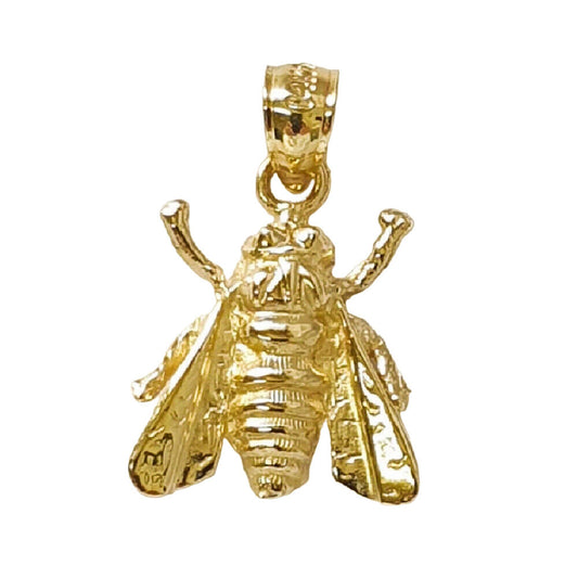 14K Yellow Gold Bee Pendant