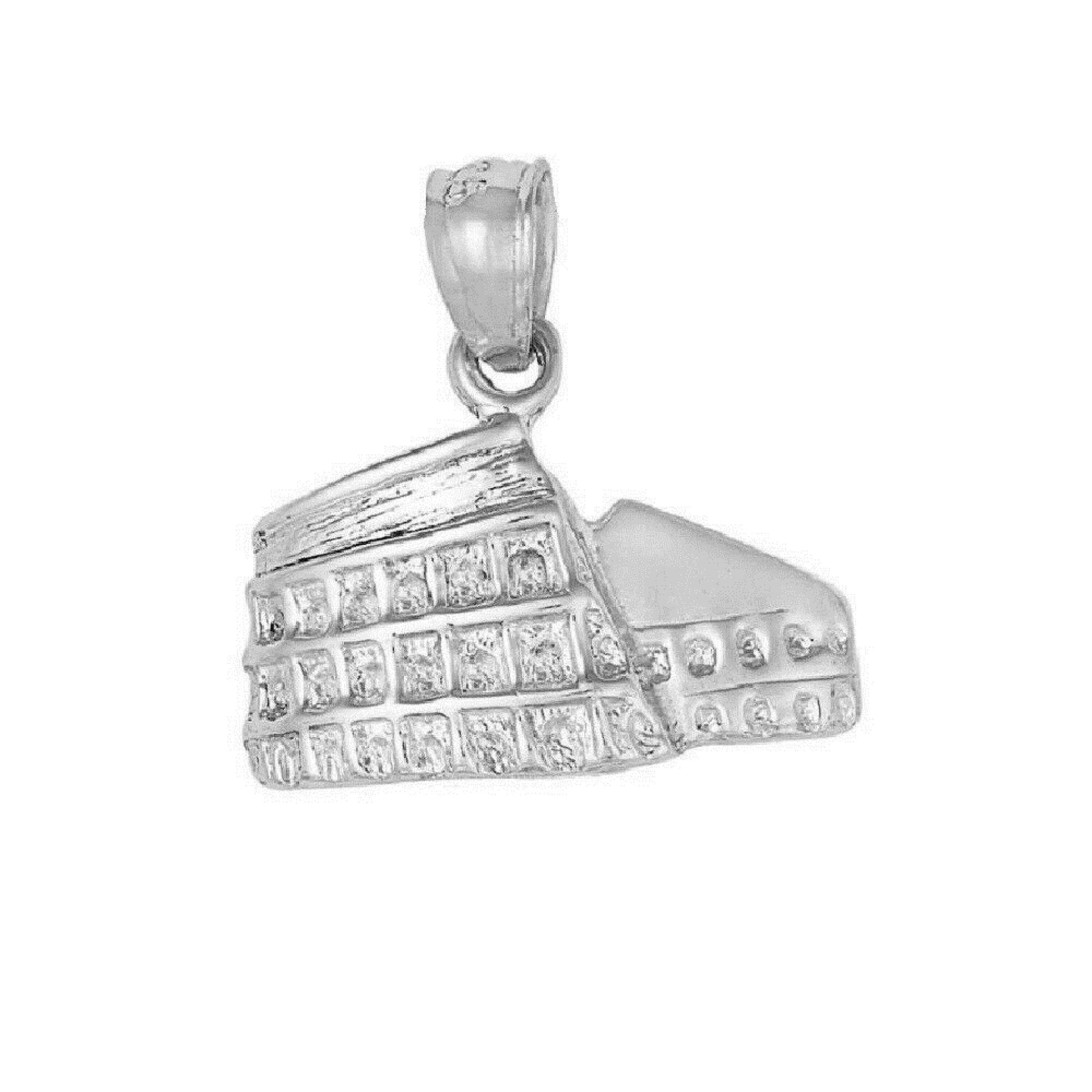 925 Sterling Silver Necklace w/ ROME COLISEUM Pendant Charm