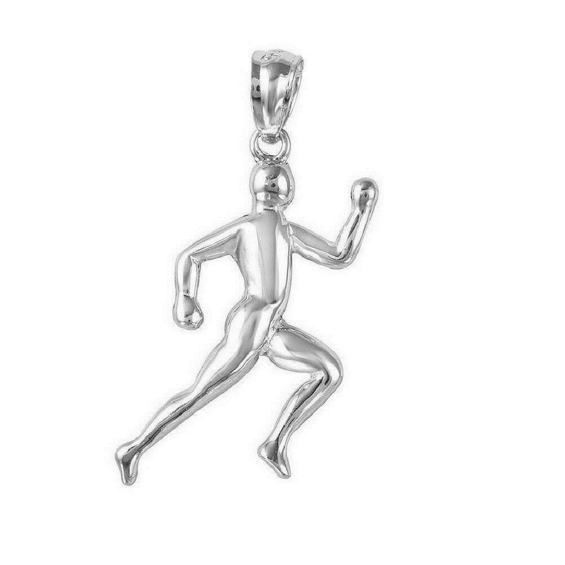 925 Sterling Silver Necklace w/ Runner Charm