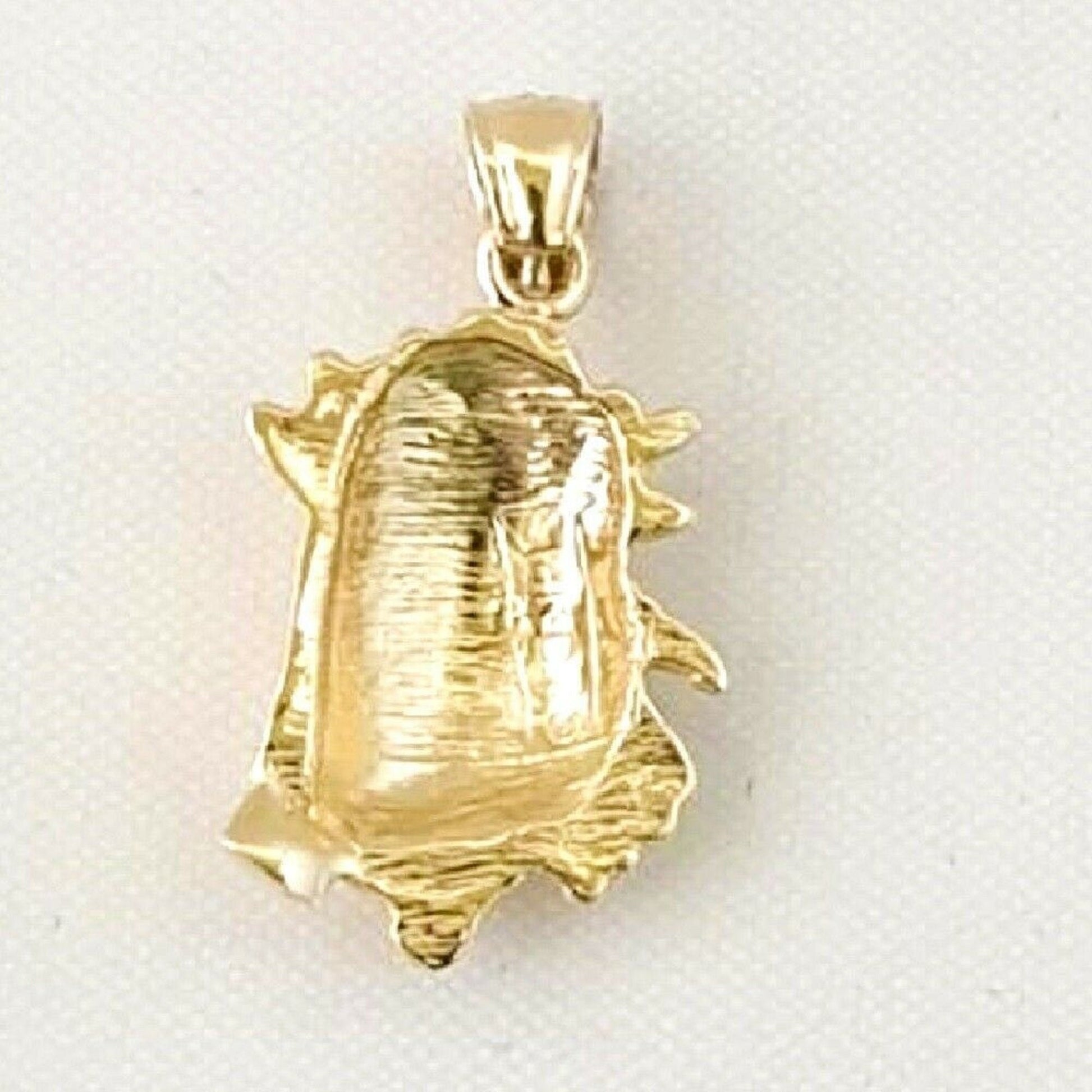 14K Yellow Gold Indian Chief Head Pendant
