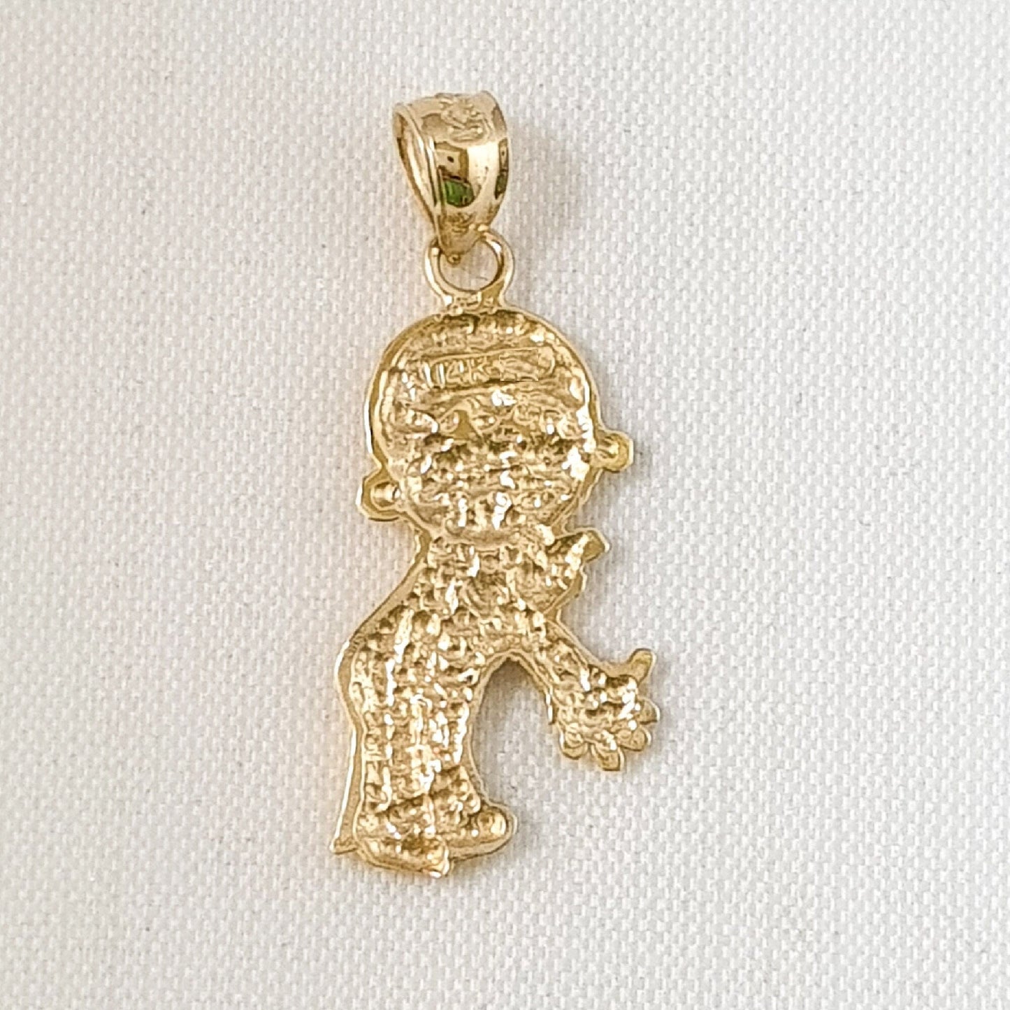 14K Yellow Gold Boy Pendant
