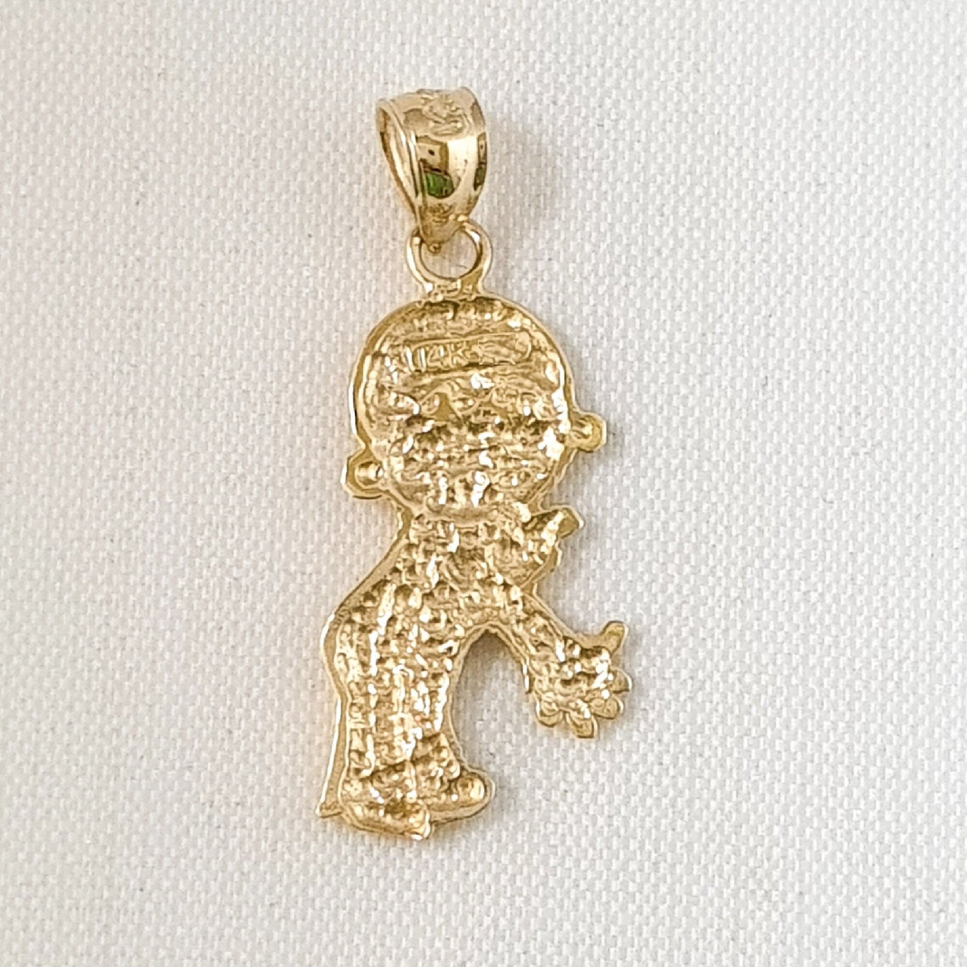14K Yellow Gold Boy Pendant