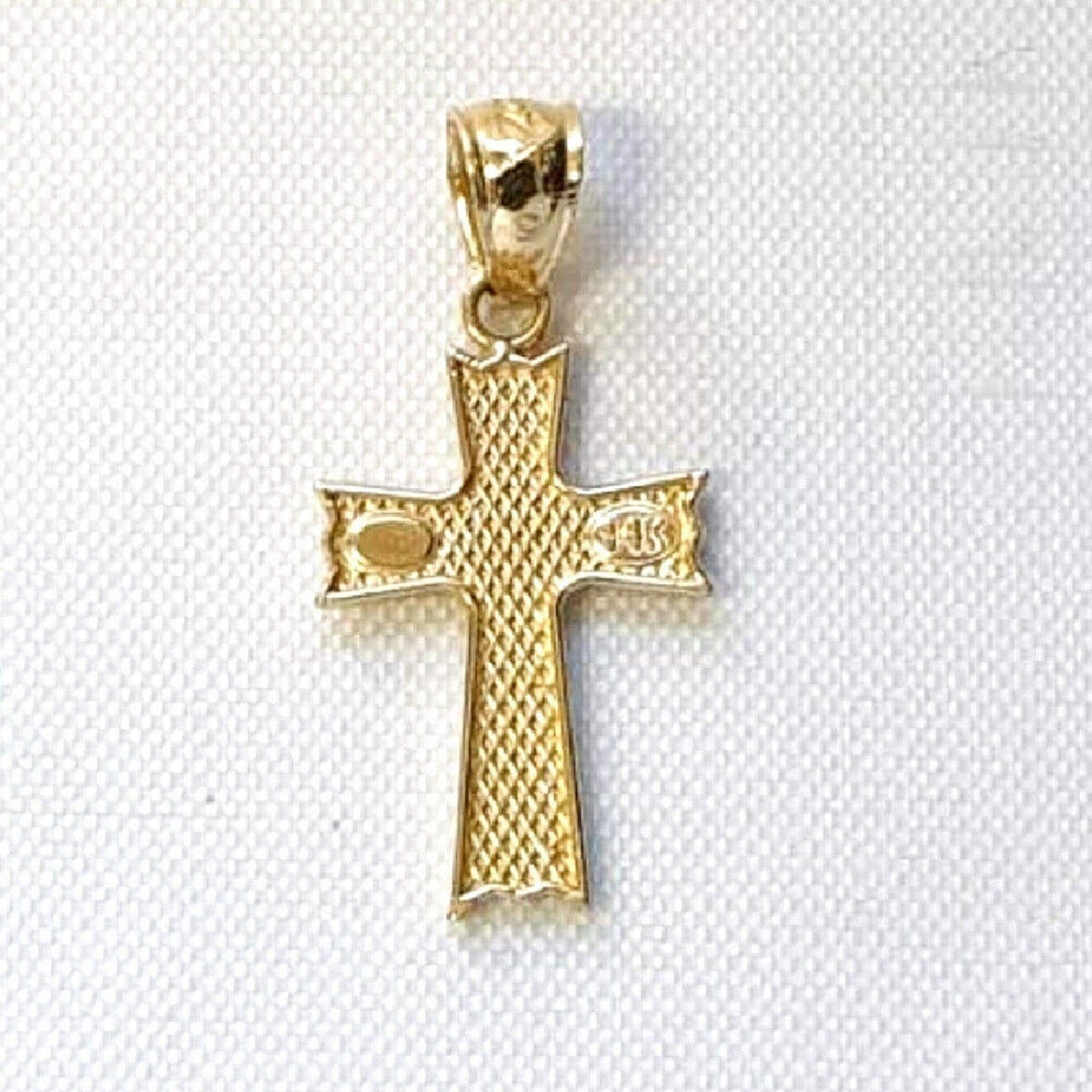 14K Yellow Gold Cross Charm Pendant