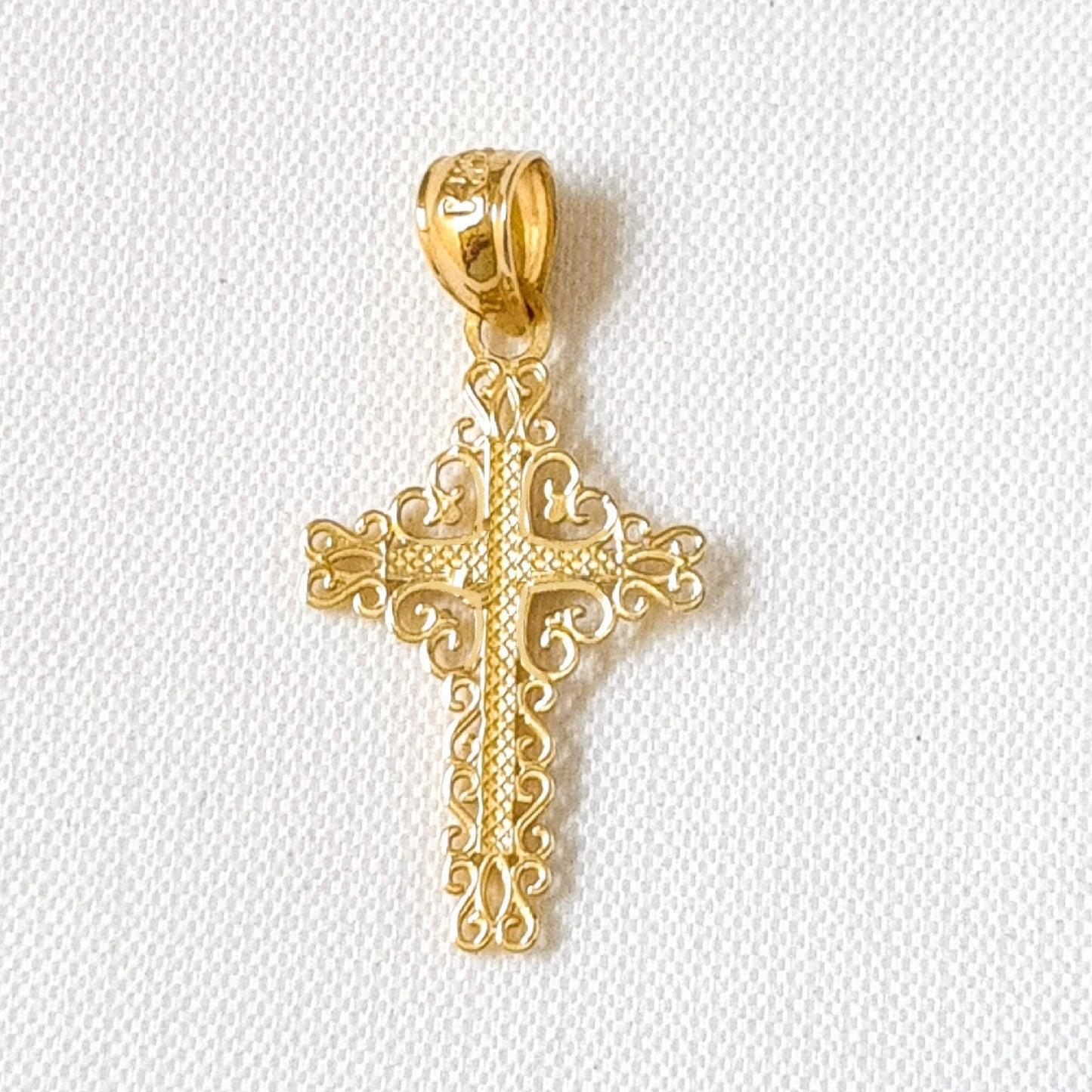 14K Yellow Gold Cross Pendant